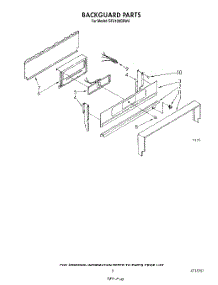 04 - Backguard parts for Whirlpool Range SF3100ERW4 from AppliancePartsPros.com