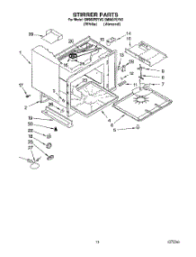 12 - Stirrer parts for Whirlpool Range SM980PEYW2 from AppliancePartsPros.com