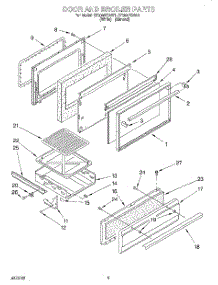03 - Door And Broiler parts for Whirlpool Range SF304BSAN1 from AppliancePartsPros.com