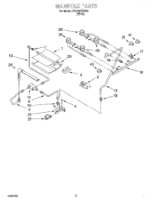 03 - Manifold parts for Whirlpool Range SF370PEWW5 from AppliancePartsPros.com