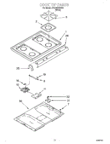 07 - Cooktop parts for Whirlpool Range SF370PEWW5 from AppliancePartsPros.com