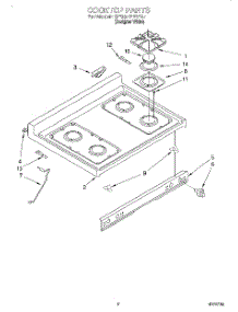 02 - Cooktop parts for Whirlpool Range SF387PEYQ7 from AppliancePartsPros.com