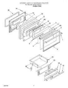 06 - Door & Drawer parts for Whirlpool Range SF387PEYQ7 from AppliancePartsPros.com