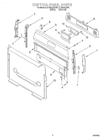 02 - Control Panel parts for Whirlpool Range SF360BEEN0 from AppliancePartsPros.com