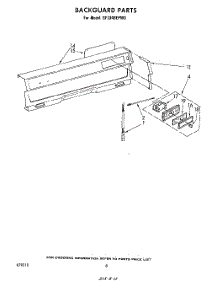 05 - Backguard parts for Whirlpool Range SF334BEPW0 from AppliancePartsPros.com