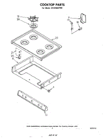 06 - Cook Top parts for Whirlpool Range SF334BEPW0 from AppliancePartsPros.com