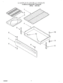 05 - Drawer And Broiler parts for Whirlpool Range SF360BEEN0 from AppliancePartsPros.com