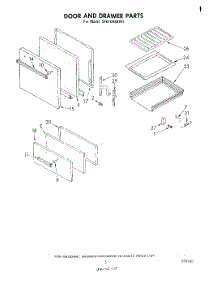 04 - Door And Drawer parts for Whirlpool Range SF0100SKW1 from AppliancePartsPros.com