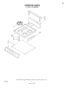 05 - Cook Top parts for Whirlpool Range SF0100SKW1 from AppliancePartsPros.com