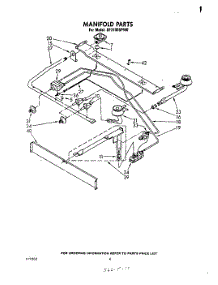 03 - Manifold parts for Whirlpool Range SF3100SPW0 from AppliancePartsPros.com