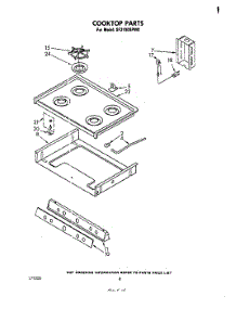 06 - Cook Top parts for Whirlpool Range SF3100SPW0 from AppliancePartsPros.com