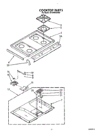 08 - Cooktop parts for Whirlpool Range SF376PEWW0 from AppliancePartsPros.com