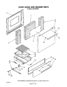 04 - Oven Door And Broiler parts for Whirlpool Range SF010EERW1 from AppliancePartsPros.com