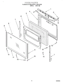 06 - Door, Lit / Optional parts for Whirlpool Range SF360BEEN0 from AppliancePartsPros.com