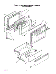 06 - Oven Door And Drawer parts for Whirlpool Range SF370PEWW3 from AppliancePartsPros.com