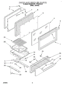 03 - Door And Broiler parts for Whirlpool Range SF302BEAW1 from AppliancePartsPros.com