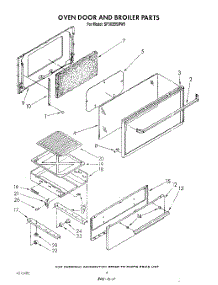 05 - Oven Door And Broiler parts for Whirlpool Range SF302BSRW5 from AppliancePartsPros.com