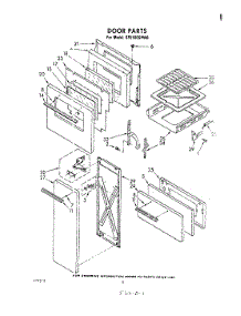 04 - Door parts for Whirlpool Range SF5100SPW0 from AppliancePartsPros.com