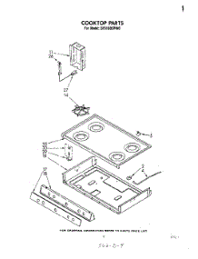 06 - Cooktop parts for Whirlpool Range SF5100SPW0 from AppliancePartsPros.com