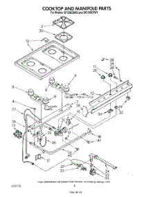 06 - Cooktop And Manifold , Literature And Optional parts for Whirlpool Range SF3300ERW3 from AppliancePartsPros.com