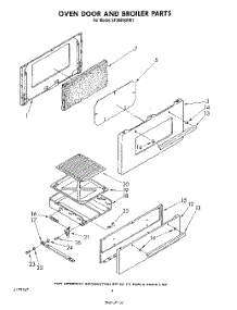 05 - Oven Door And Broiler parts for Whirlpool Range SF3000SRW1 from AppliancePartsPros.com