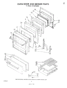 04 - Oven Door And Broiler parts for Whirlpool Range SF330PSKW0 from AppliancePartsPros.com