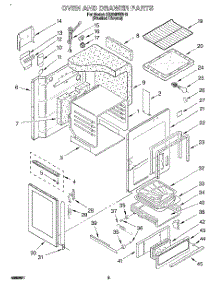 02 - Oven And Drawer parts for Whirlpool Range SS330PEBH0 from AppliancePartsPros.com