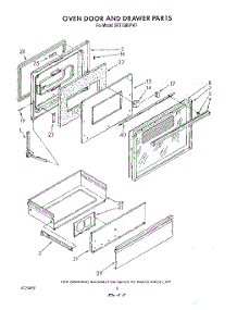 06 - Oven Door And Drawer parts for Whirlpool Range SF375BEPW7 from AppliancePartsPros.com