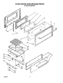 05 - Ovendoor And Broiler parts for Whirlpool Range SF336PESW7 from AppliancePartsPros.com