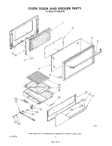 04 - Oven Door And Broiler parts for Whirlpool Range SF305ESRW1 from AppliancePartsPros.com