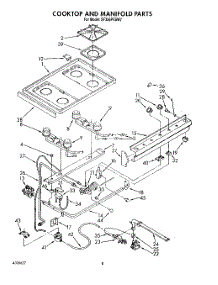 06 - Cooktop And Manifold, Lit / Optional parts for Whirlpool Range SF336PESW7 from AppliancePartsPros.com
