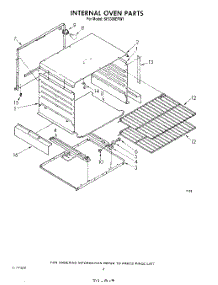 03 - Internal Oven parts for Whirlpool Range SF3300ERW1 from AppliancePartsPros.com