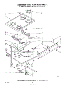 06 - Cook Top And Manifold , Literature parts for Whirlpool Range SF3117SRW2 from AppliancePartsPros.com