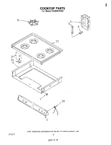 06 - Cooktop parts for Whirlpool Range SF300PSPW0 from AppliancePartsPros.com