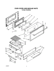 05 - Oven Door And Broiler parts for Whirlpool Range SF330PERW6 from AppliancePartsPros.com