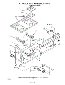 06 - Cook Top And Manifold , Literature parts for Whirlpool Range SF3100ERW0 from AppliancePartsPros.com