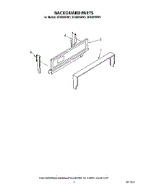 04 - Backguard parts for Whirlpool Range SF3000SRW2 from AppliancePartsPros.com