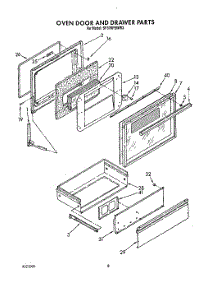 06 - Oven Door And Drawer parts for Whirlpool Range SF376PEWW2 from AppliancePartsPros.com