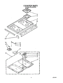 08 - Cooktop parts for Whirlpool Range SF376PEWW2 from AppliancePartsPros.com
