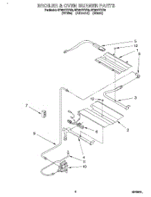 04 - Broiler & Oven Burner parts for Whirlpool Range SF387PEYB5 from AppliancePartsPros.com