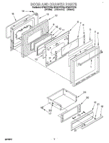 06 - Door And Drawer parts for Whirlpool Range SF387PEYB5 from AppliancePartsPros.com