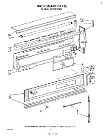05 - Backguard parts for Whirlpool Range SF316PSPW0 from AppliancePartsPros.com
