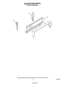 04 - Backguard parts for Whirlpool Range SF3004SRW0 from AppliancePartsPros.com