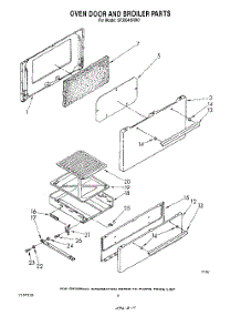 05 - Oven Door And Broiler parts for Whirlpool Range SF3004SRW0 from AppliancePartsPros.com