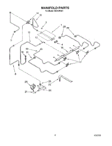 05 - Manifold parts for Whirlpool Range SS373PEX1 from AppliancePartsPros.com