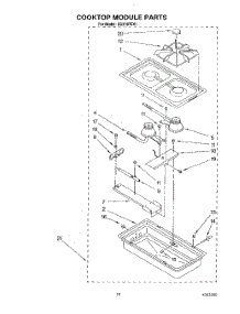 07 - Cooktop Module parts for Whirlpool Range SS373PEX1 from AppliancePartsPros.com