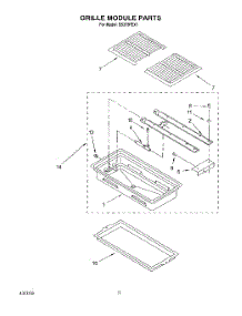 08 - Grille Module parts for Whirlpool Range SS373PEX1 from AppliancePartsPros.com