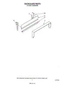 04 - Backguard parts for Whirlpool Range SF300BSRW0 from AppliancePartsPros.com