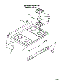 03 - Cooktop parts for Whirlpool Range SF397PEYW0 from AppliancePartsPros.com