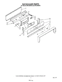 05 - Backguard parts for Whirlpool Range SF5340ERW5 from AppliancePartsPros.com